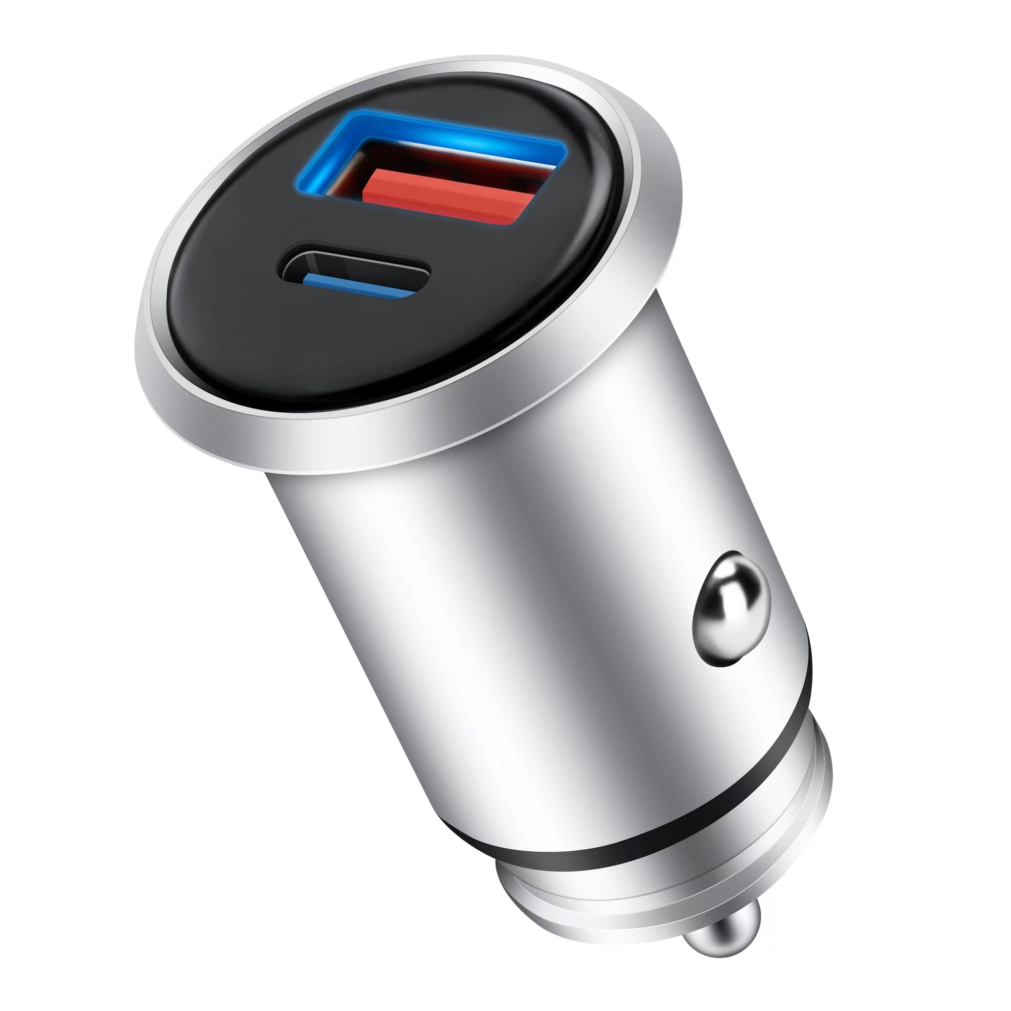 CREAPICO USB C Car Charger, Dual-Port Metal Cigarette Lighter Adapter With PD20W And QC18W, Mini Car USB Socket Charging For iPhone 14/13/12/11/Pro Max/Pro/Mini/SE/XS/XR/X/8/Plus, Samsung Galaxy, Xiaomi, etc.