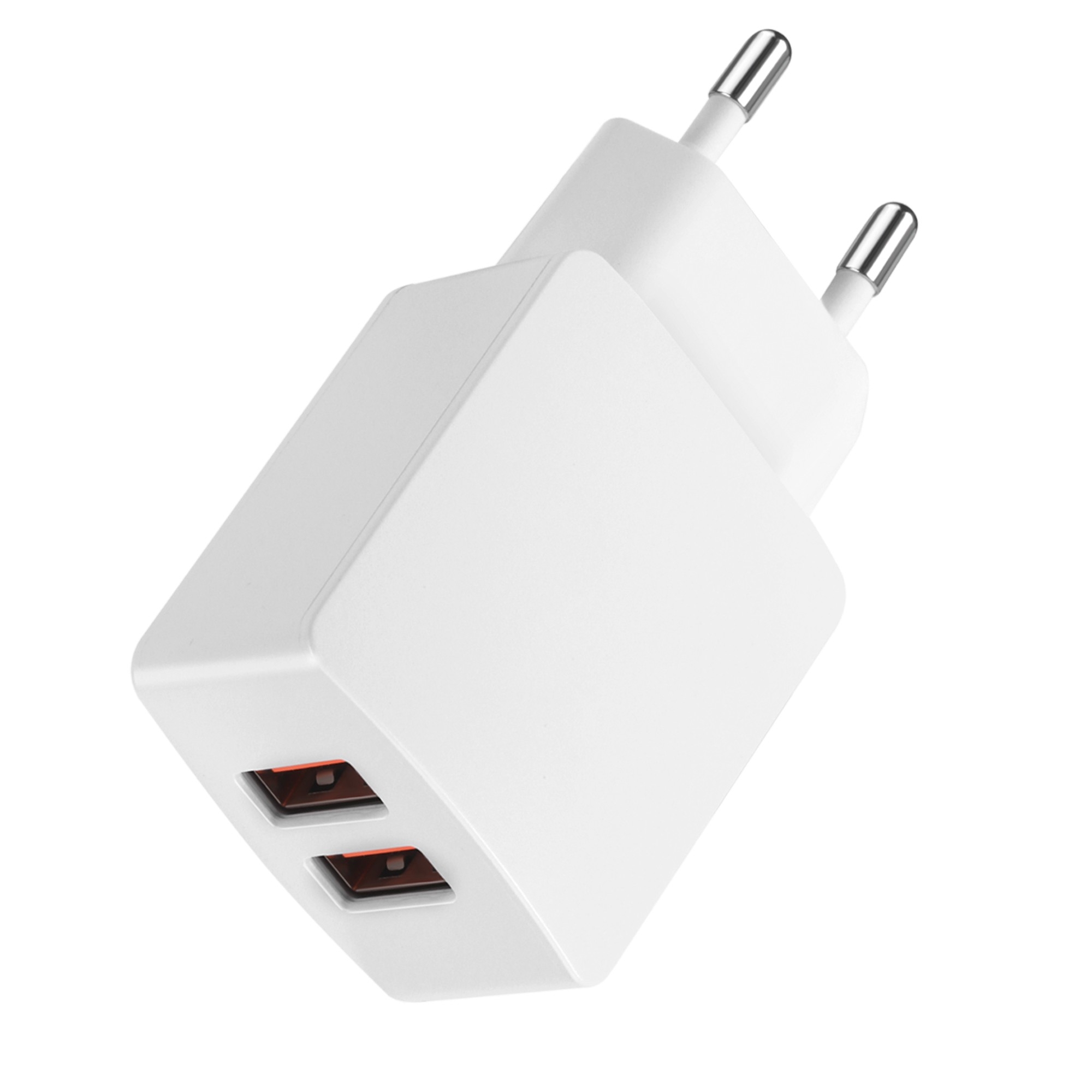 CREAPICO USB Charger, 5V/2.1A 2-Port USB Plug, 10.5W Power Adapter Compatible with Mobile Phones Such as iPhone, Samsung A12/A22, Redmi, OPPO, Nokia, Moto, HUAWEI and More Devices - White